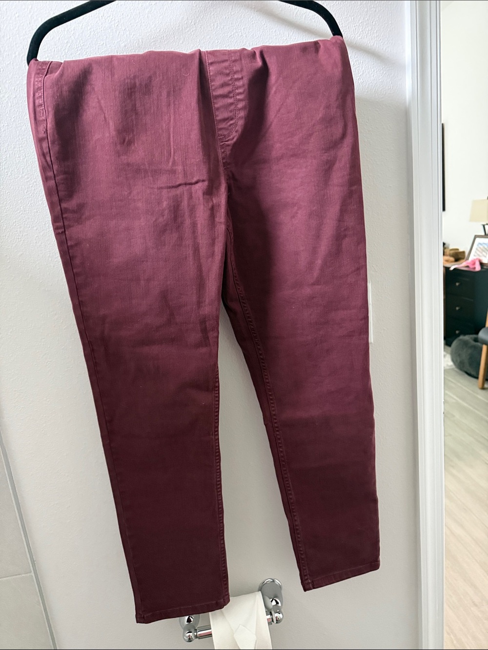Soft Surroundings Burgundy Straight-Leg Pants